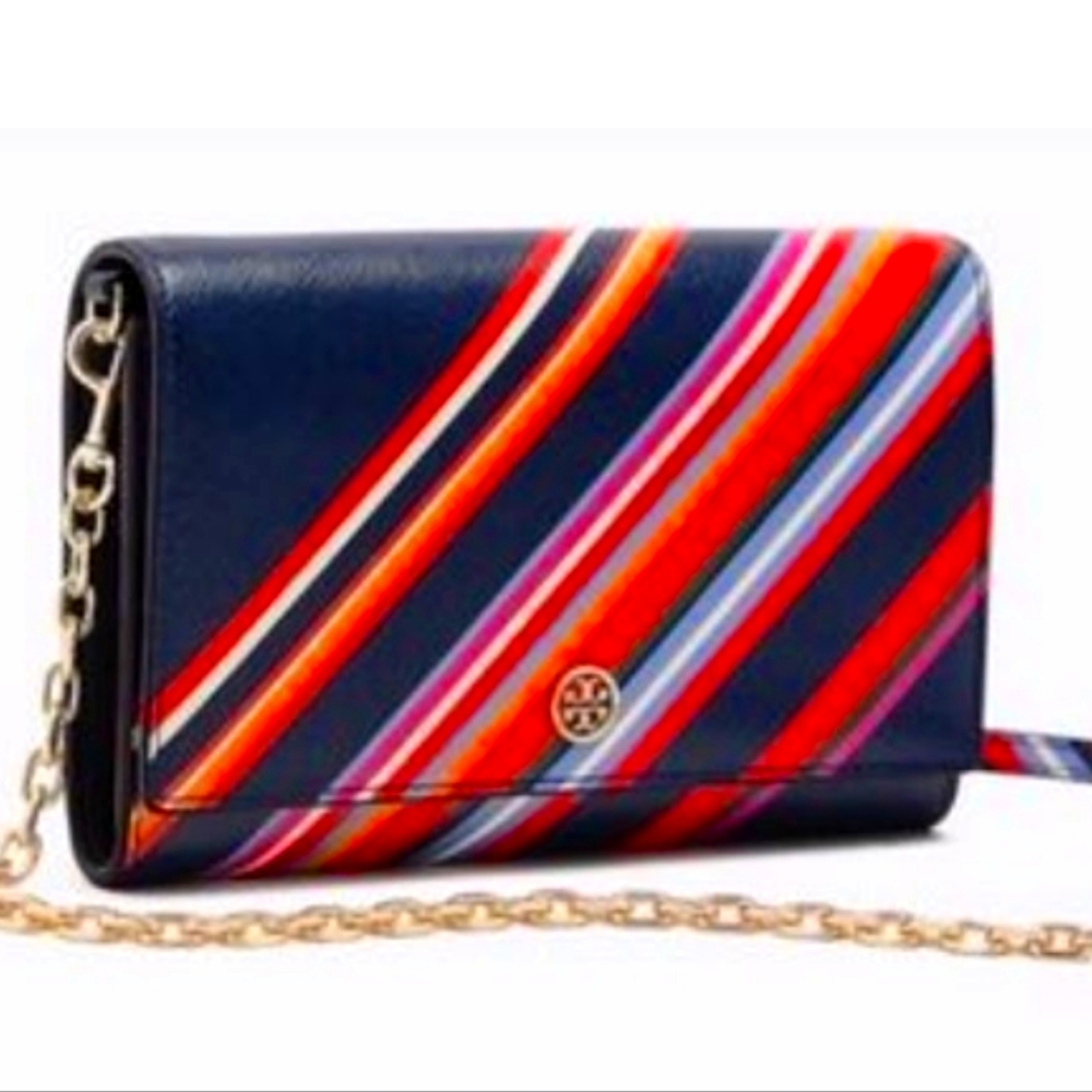 Tory Burch leather striped crossbody bag-Worn Once!